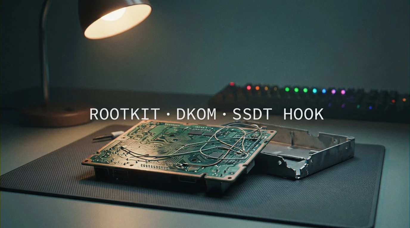 Kernel-mode руткиты Windows: обнаружение DKOM, SSDT hooking и callback-манипуляций через WinDbg и Volatility