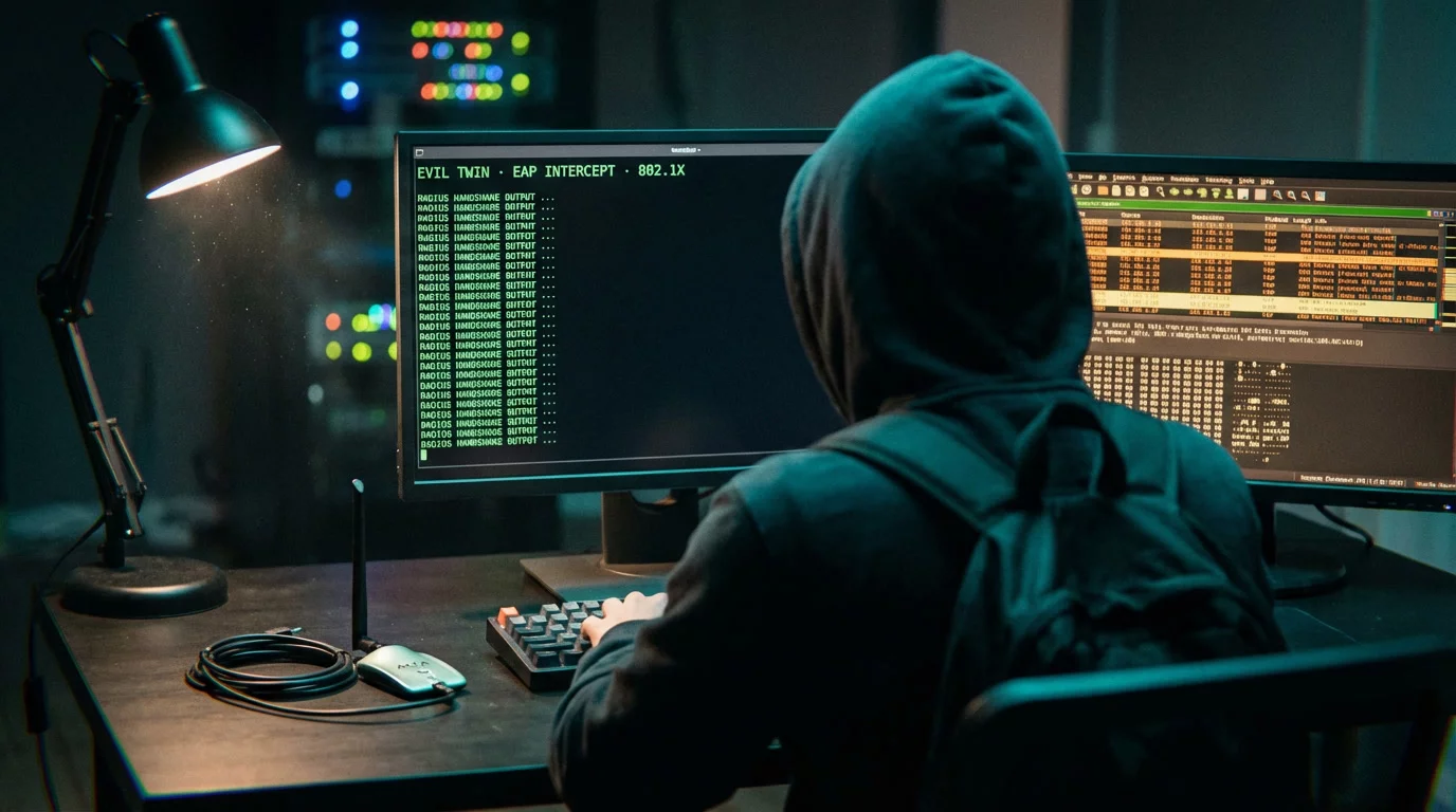 Пентест корпоративного Wi-Fi: Evil Twin атака на WPA2-Enterprise с перехватом EAP-хэндшейка