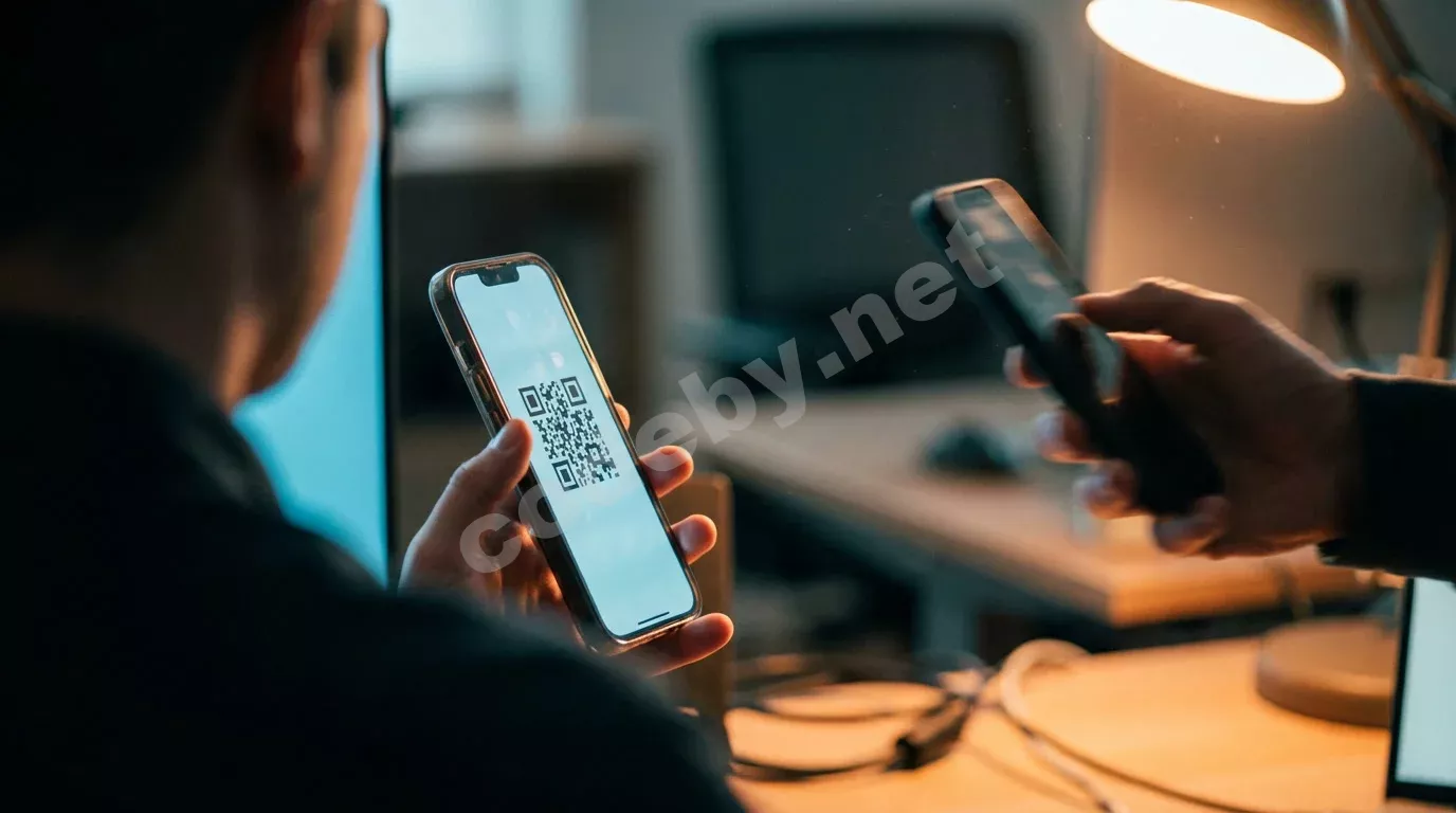 Взлом Signal через Linked Devices и QR-фишинг: смартфон с вредоносным QR-кодом для привязки устройства