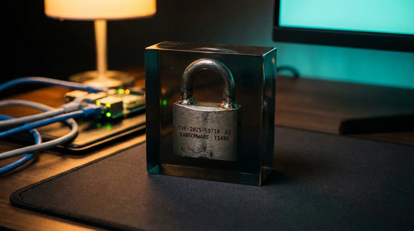 AI ransomware 2026 — мониторы с таймлайном kill chain и алертами SIEM в тёмном операционном центре SOC